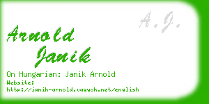 arnold janik business card